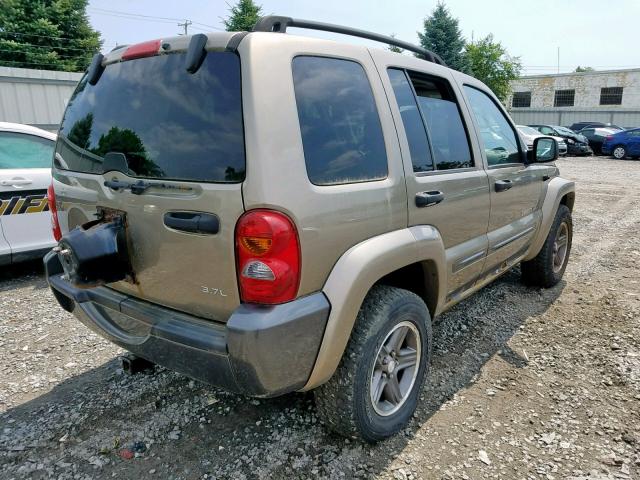 1J4GL48K74W293590 - 2004 JEEP LIBERTY SP GOLD photo 4