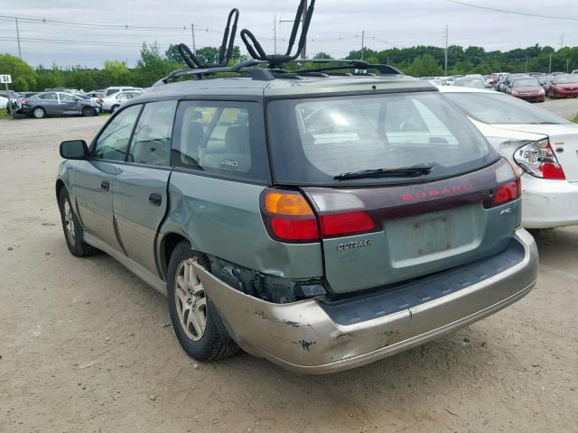 4S3BH675347629738 - 2004 SUBARU LEGACY OUT GREEN photo 3