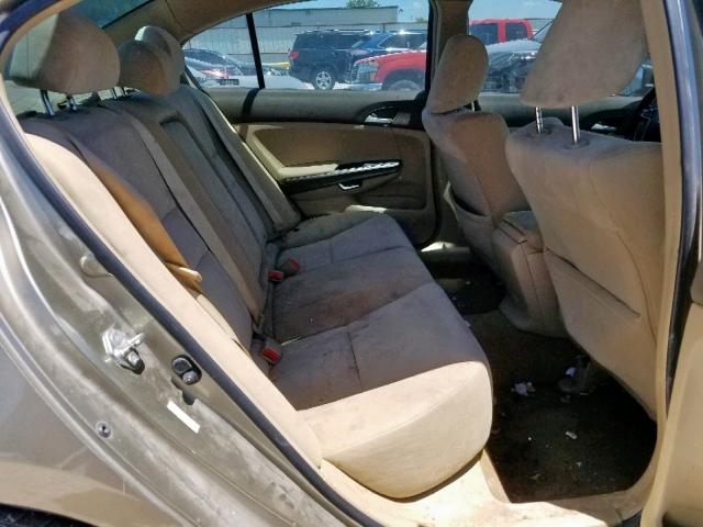 JHMCP26488C043041 - 2008 HONDA ACCORD LXP GOLD photo 6