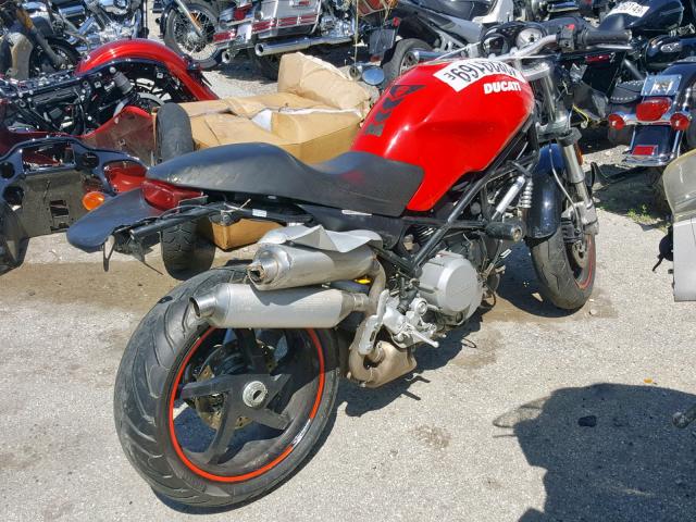 ZDM1RAANX7B099990 - 2007 DUCATI MONSTER S2 RED photo 4