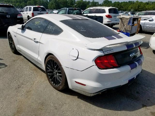 1FA6P8CF1J5112790 - 2018 FORD MUSTANG GT WHITE photo 3