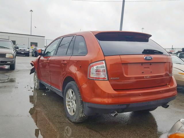 2FMDK38CX7BB61083 - 2007 FORD EDGE SEL ORANGE photo 3