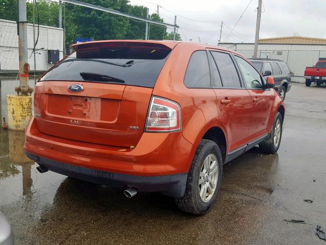 2FMDK38CX7BB61083 - 2007 FORD EDGE SEL ORANGE photo 4