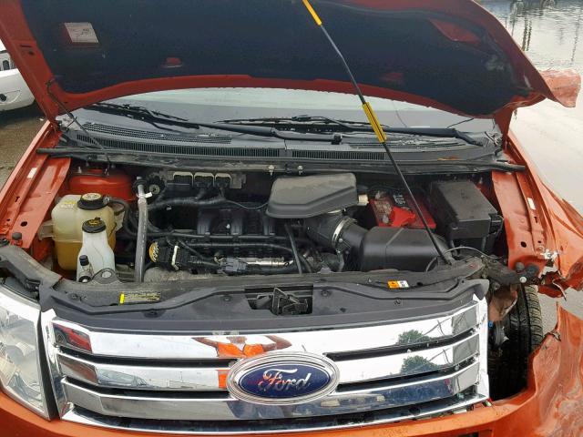 2FMDK38CX7BB61083 - 2007 FORD EDGE SEL ORANGE photo 7