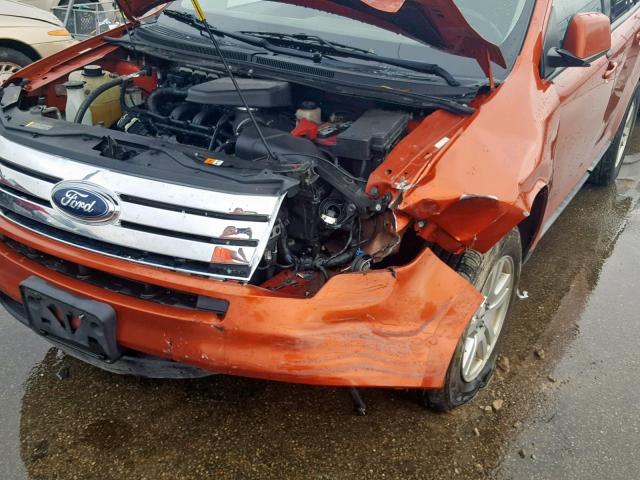 2FMDK38CX7BB61083 - 2007 FORD EDGE SEL ORANGE photo 9