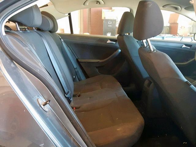 3VW2K7AJ1EM254000 - 2014 VOLKSWAGEN JETTA BASE GRAY photo 6