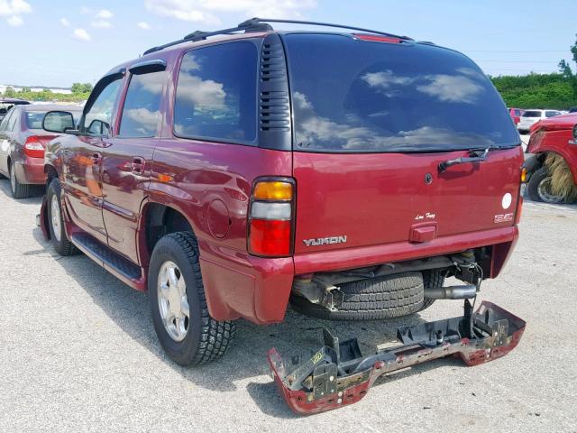 1GKEK63UX5J216171 - 2005 GMC YUKON DENA MAROON photo 3