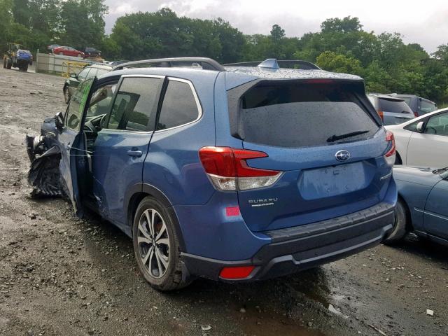 JF2SKAUC7KH448867 - 2019 SUBARU FORESTER L BLUE photo 3