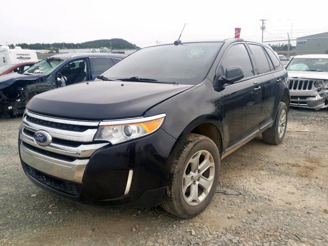 2FMDK4JC6DBA69724 - 2013 FORD EDGE SEL BLACK photo 2