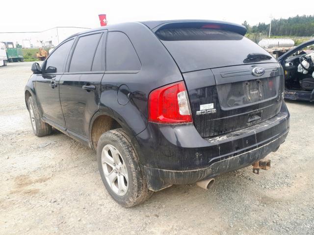 2FMDK4JC6DBA69724 - 2013 FORD EDGE SEL BLACK photo 3