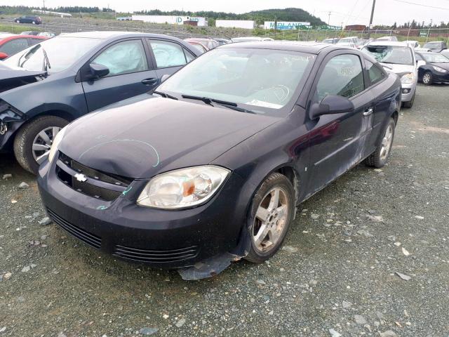 1G1AT18HX97142588 - 2009 CHEVROLET COBALT LT BLACK photo 2