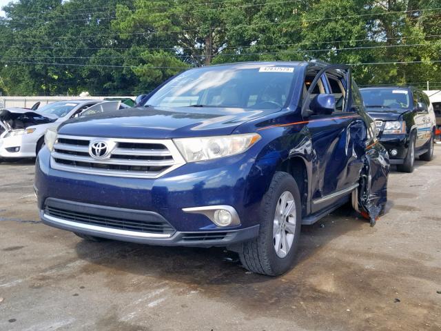 5TDZK3EH6BS029231 - 2011 TOYOTA HIGHLANDER BLUE photo 2