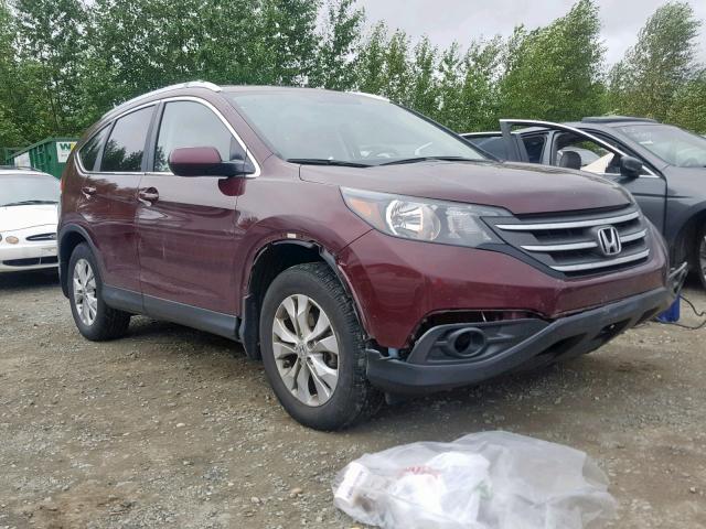 5J6RM4H74CL055407 - 2012 HONDA CR-V EXL MAROON photo 1