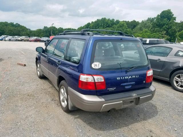 JF1SF65512H747938 - 2002 SUBARU FORESTER S BLUE photo 3