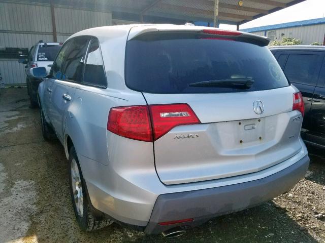 2HNYD28298H511586 - 2008 ACURA MDX SILVER photo 3