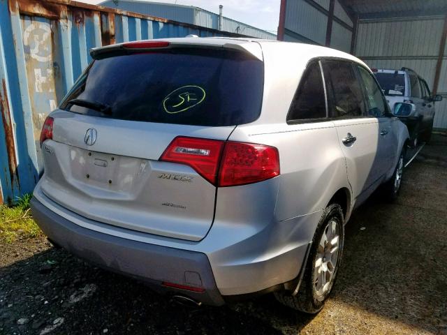 2HNYD28298H511586 - 2008 ACURA MDX SILVER photo 4