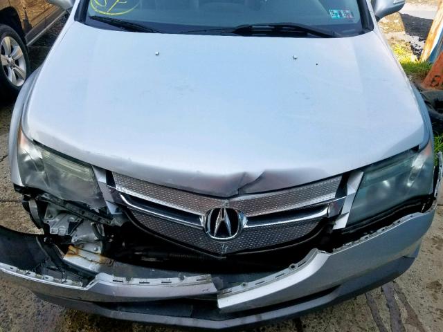 2HNYD28298H511586 - 2008 ACURA MDX SILVER photo 7