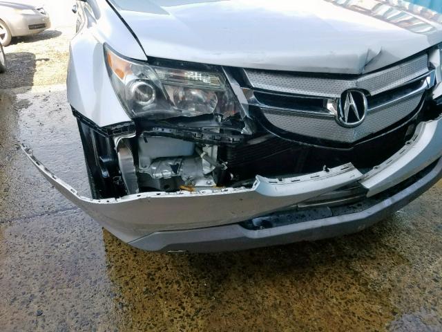 2HNYD28298H511586 - 2008 ACURA MDX SILVER photo 9