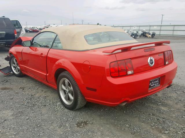 1ZVHT85H665133684 - 2006 FORD MUSTANG GT RED photo 3