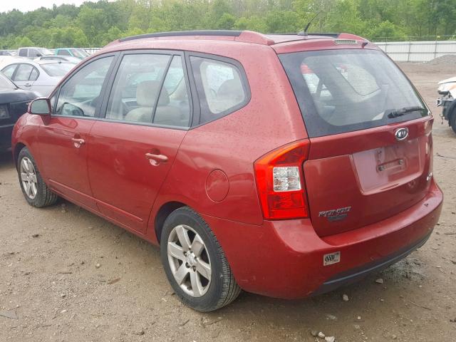 KNAFG526077044860 - 2007 KIA RONDO LX RED photo 3