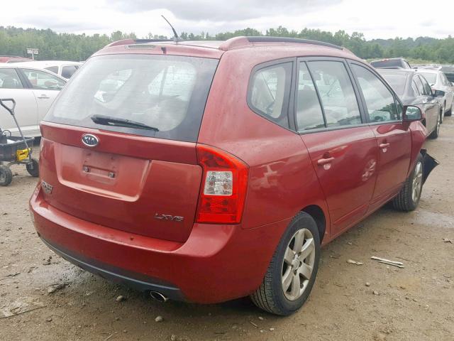 KNAFG526077044860 - 2007 KIA RONDO LX RED photo 4