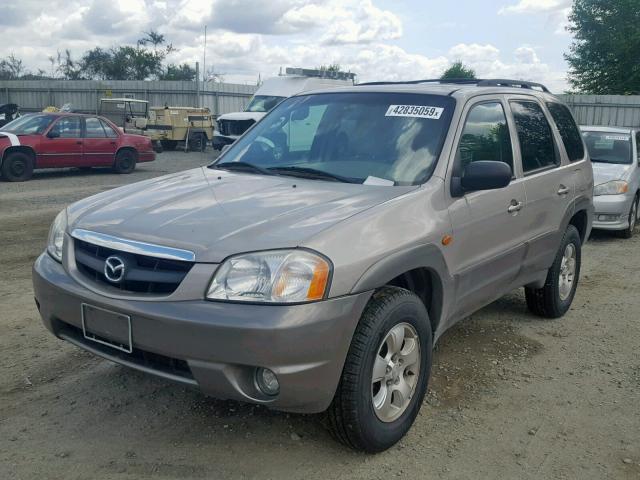 4F2CU08172KM34907 - 2002 MAZDA TRIBUTE LX TAN photo 2