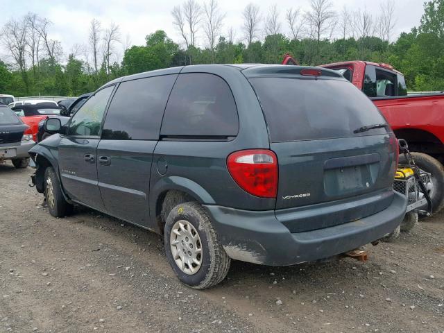 1C4GJ25341B136972 - 2001 CHRYSLER VOYAGER GREEN photo 3