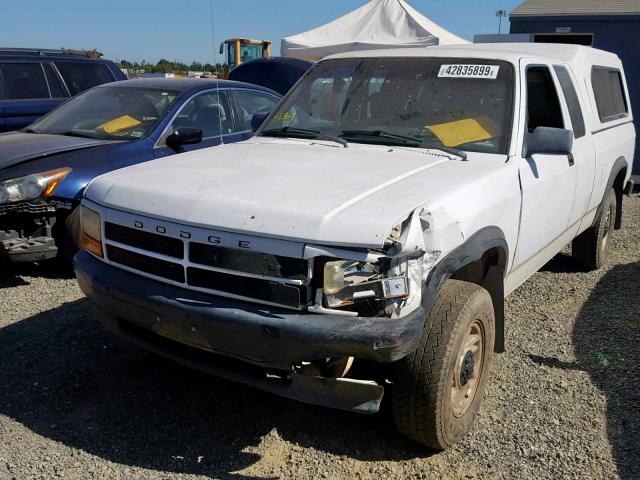 1B7GG23X4PS175963 - 1993 DODGE DAKOTA WHITE photo 2