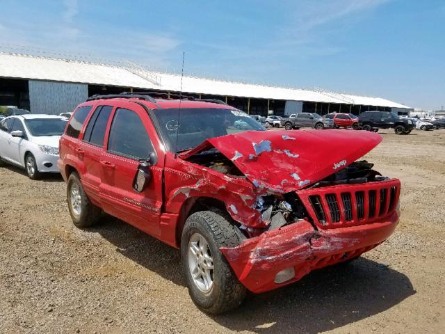 1J4GW68N7XC545972 - 1999 JEEP GRAND CHER RED photo 1