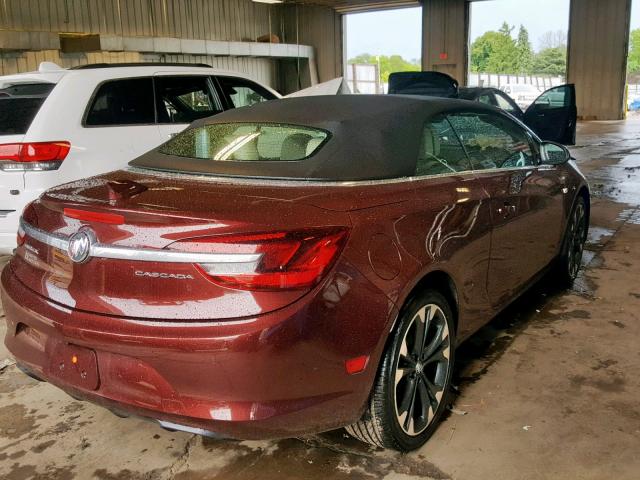 W04WH3N50JG095798 - 2018 BUICK CASCADA PR MAROON photo 4