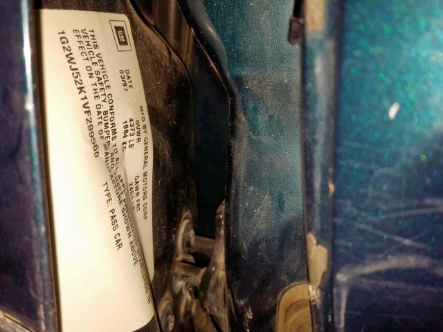 1G2WJ52K1VF299560 - 1997 PONTIAC GRAND PRIX GREEN photo 10