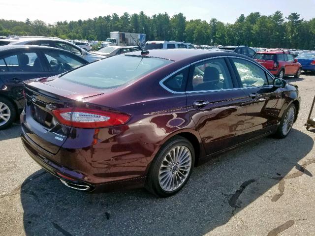 3FA6P0K94DR315493 - 2013 FORD FUSION TIT BLUE photo 4