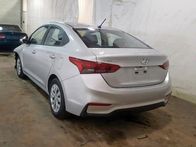 3KPC24A36KE083158 - 2019 HYUNDAI ACCENT SE SILVER photo 3