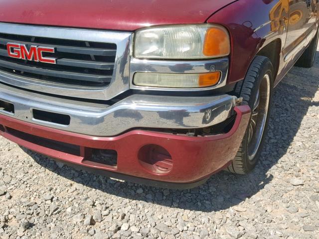 2GTEC13V371166800 - 2007 GMC NEW SIERRA MAROON photo 9