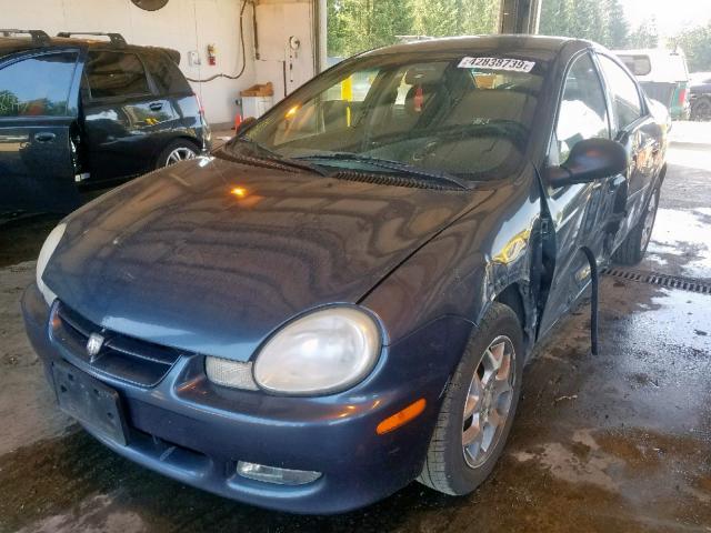 1B3ES56C52D619317 - 2002 DODGE NEON ES BLUE photo 2