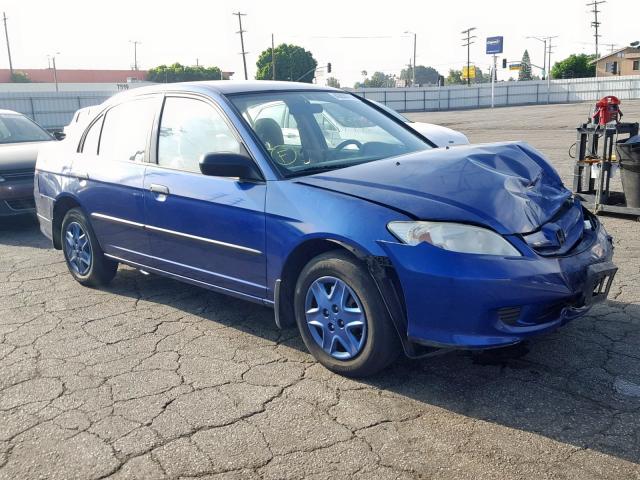 2HGES16324H638289 - 2004 HONDA CIVIC DX V BLUE photo 1