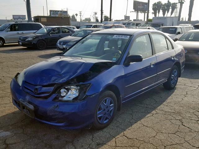 2HGES16324H638289 - 2004 HONDA CIVIC DX V BLUE photo 2