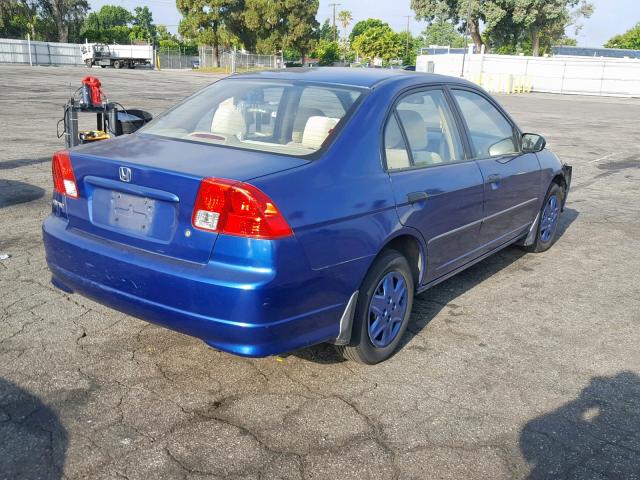 2HGES16324H638289 - 2004 HONDA CIVIC DX V BLUE photo 4