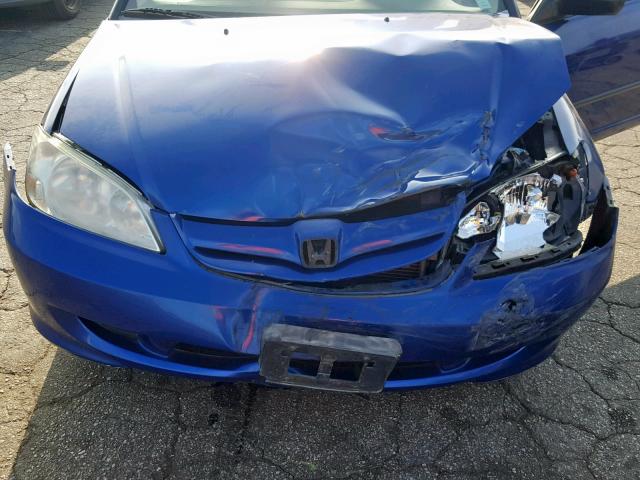 2HGES16324H638289 - 2004 HONDA CIVIC DX V BLUE photo 7