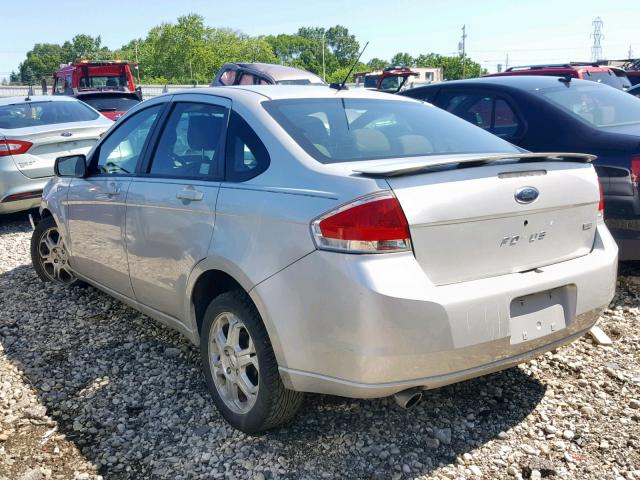 1FAHP36N69W128259 - 2009 FORD FOCUS SES SILVER photo 3