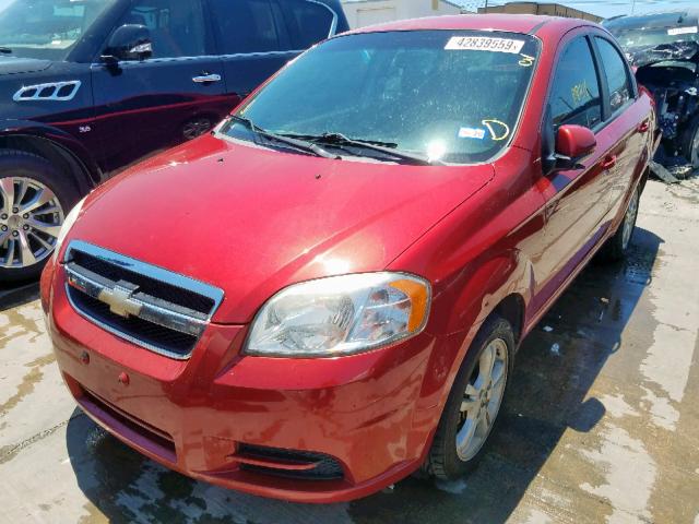 KL1TD5DE7BB224417 - 2011 CHEVROLET AVEO LS RED photo 2