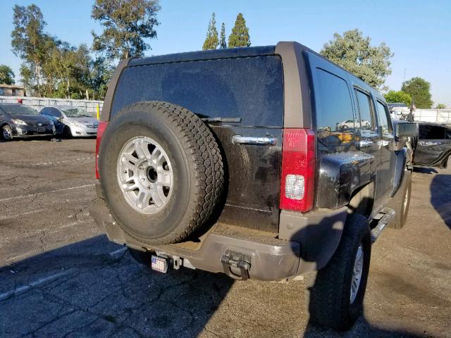 5GTDN136168285268 - 2006 HUMMER H3 BLACK photo 4