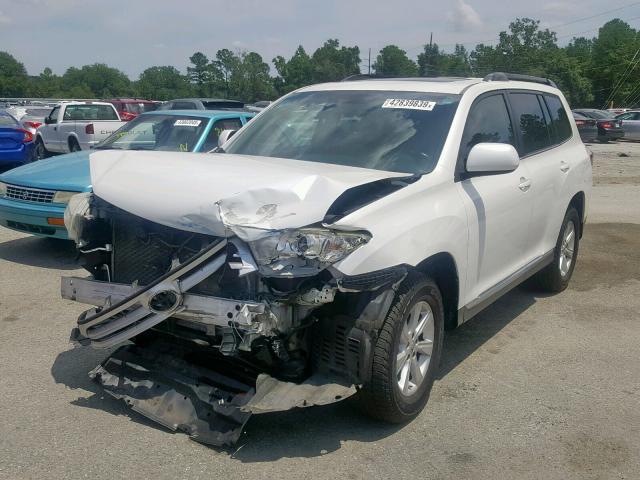 5TDZK3EH8BS032549 - 2011 TOYOTA HIGHLANDER WHITE photo 2