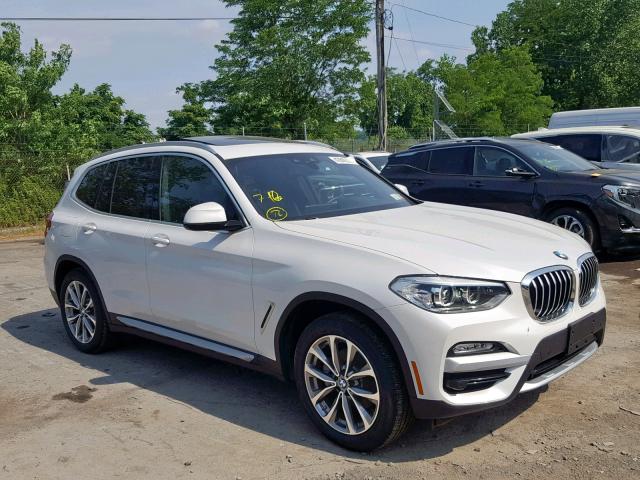 5UXTR9C59KLE15531 - 2019 BMW X3 XDRIVE3 WHITE photo 1