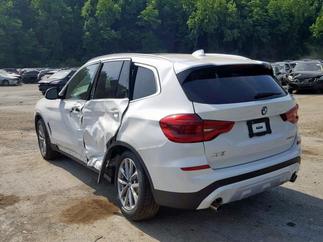 5UXTR9C59KLE15531 - 2019 BMW X3 XDRIVE3 WHITE photo 3