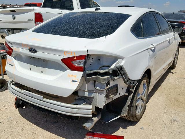 3FA6P0H7XER382851 - 2014 FORD FUSION SE WHITE photo 4