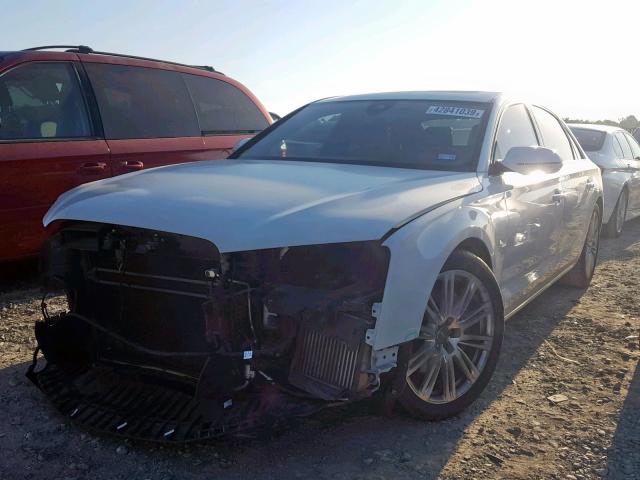 WAURMAFD0EN001510 - 2014 AUDI A8 L TDI WHITE photo 2