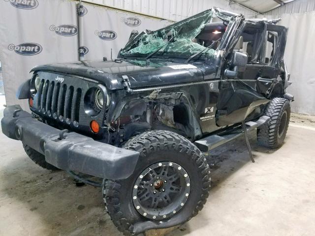 1J4GA39157L147717 - 2007 JEEP WRANGLER X BLACK photo 2