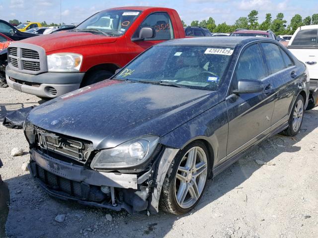 WDDGF4HB6DA801273 - 2013 MERCEDES-BENZ C 250 GRAY photo 2