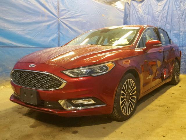 3FA6P0RU3HR119044 - 2017 FORD FUSION TIT RED photo 2